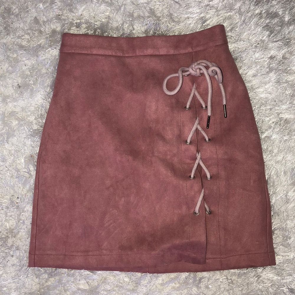 Fashion Nova suede skirt